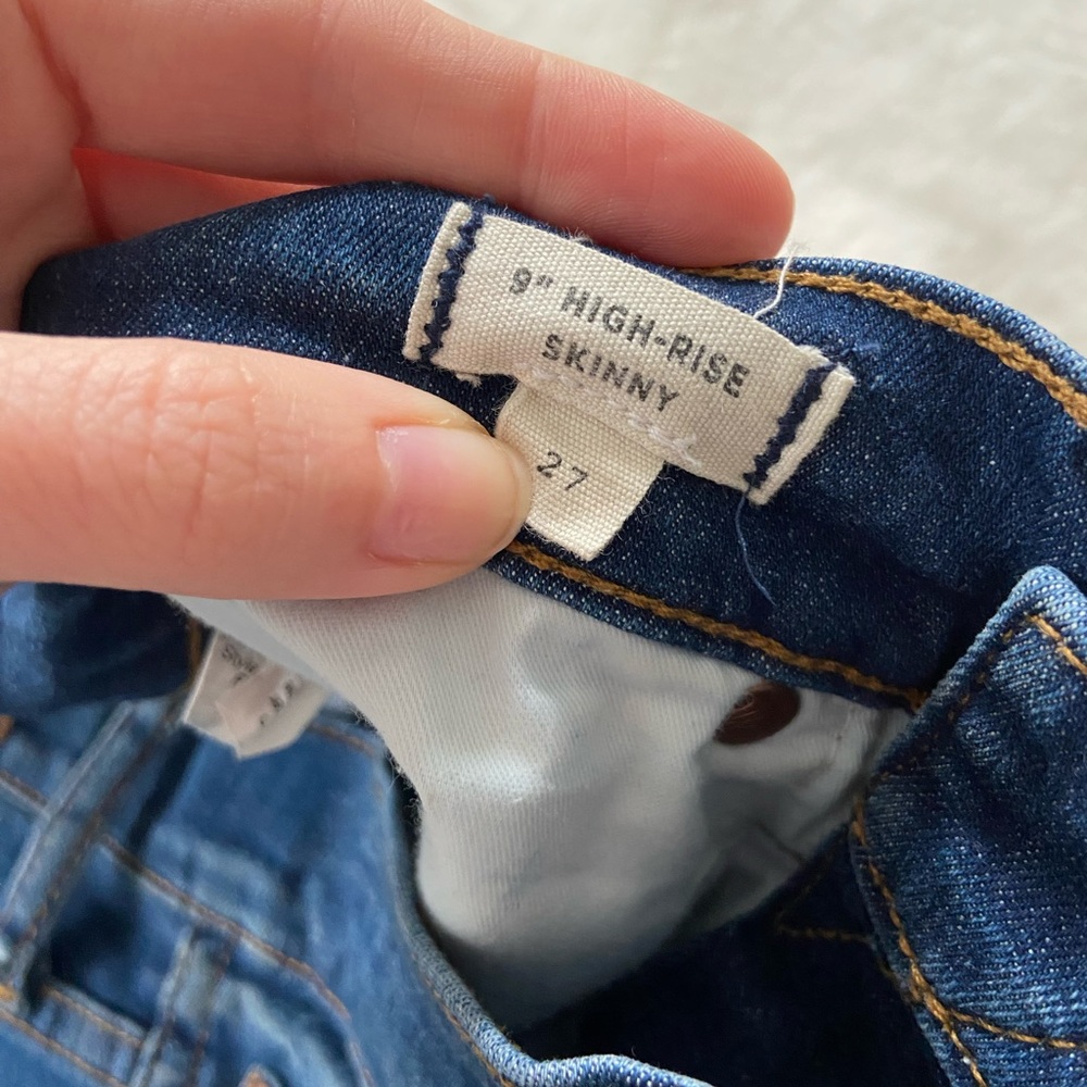 Madewell 9” high rise skinny blue jeans size 27 - Picture 3 of 3